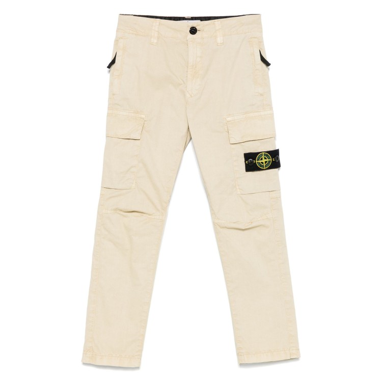 STONE ISLAND Pantaloni cargo sabbia bambino