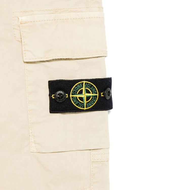 STONE ISLAND Pantaloni cargo sabbia bambino