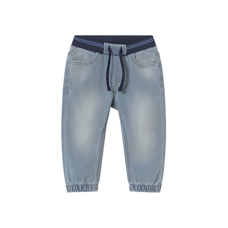 MAYORAL Jogger in denim chiaro slavato neonato