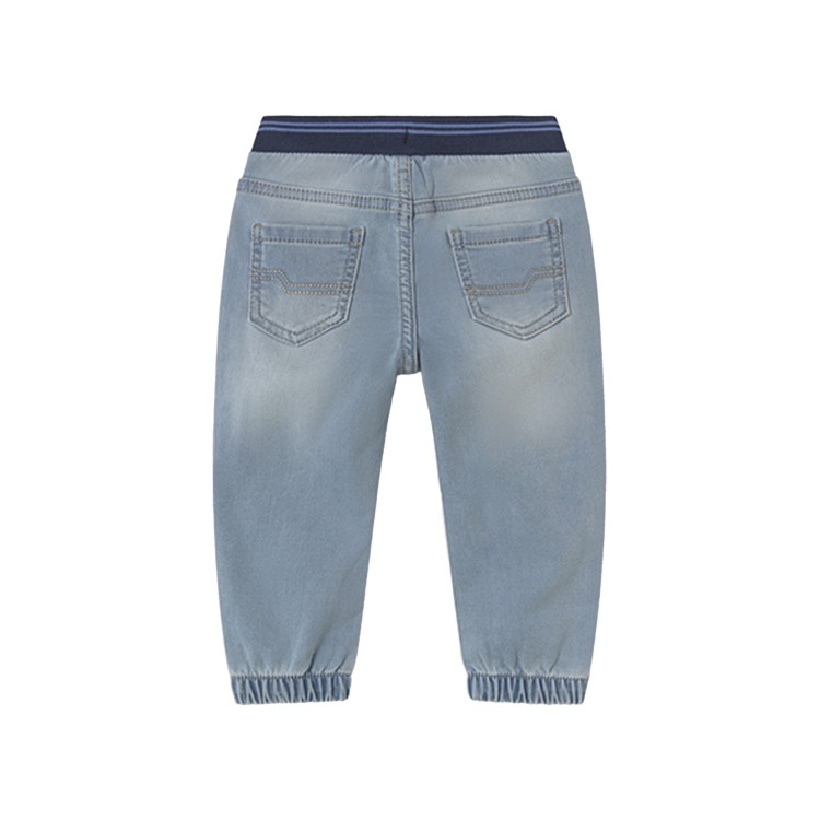 MAYORAL Jogger in denim chiaro slavato neonato