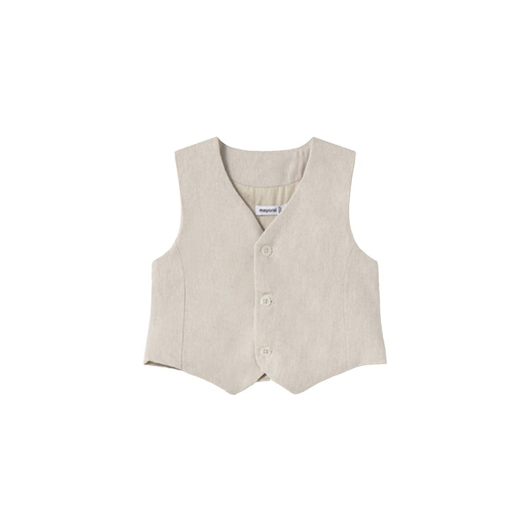 MAYORAL Gilet beige elegante con bottoni neonato