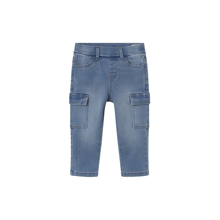 MAYORAL Jeans chiari slavati cargo neonato