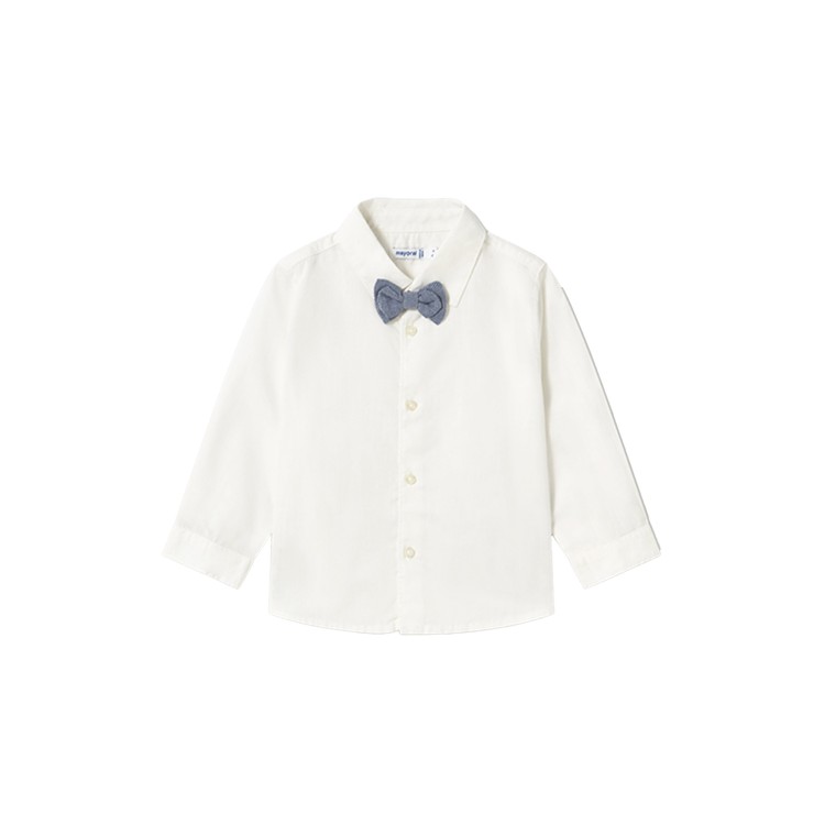 MAYORAL Camicia crema con papillon neonato