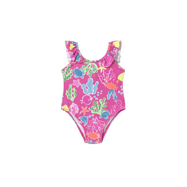 MAYORAL Costume fucsia stampato neonata