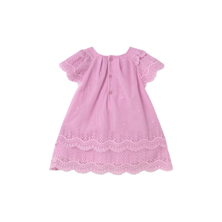 MAYORAL Abito rosa in tulle con ricami neonata