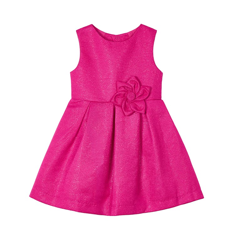 MAYORAL Abito magenta strutturato con applicazione bambina