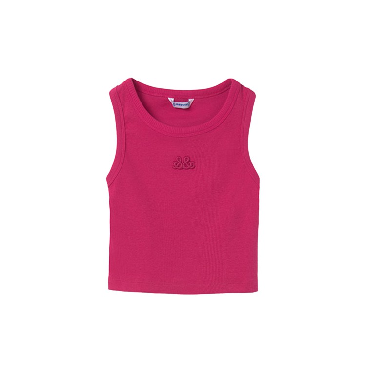 MAYORAL Top magenta con ricamo bambina