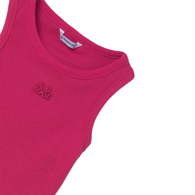 MAYORAL Top magenta con ricamo bambina