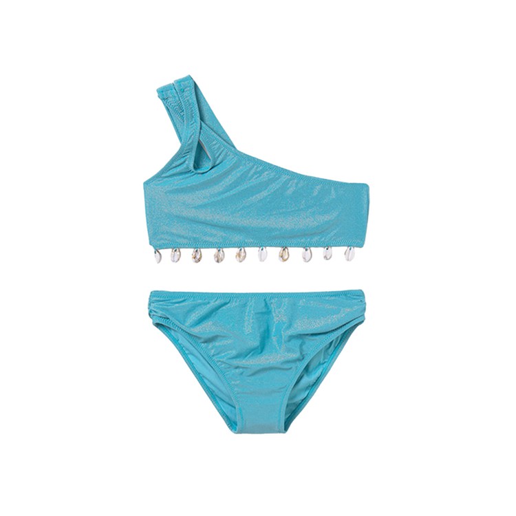 MAYORAL Bikini turchese con conghiglie bambina