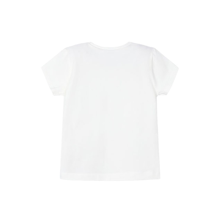 MAYORAL T-shirt bianca con applicazione bambina