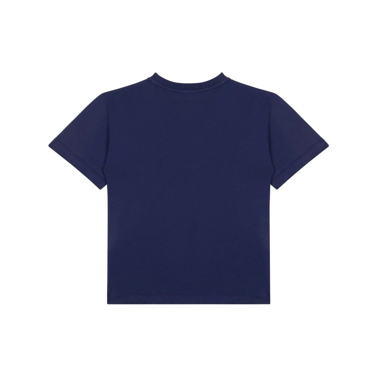 MOSCHINO T-shirt blu navy con stampa bambini