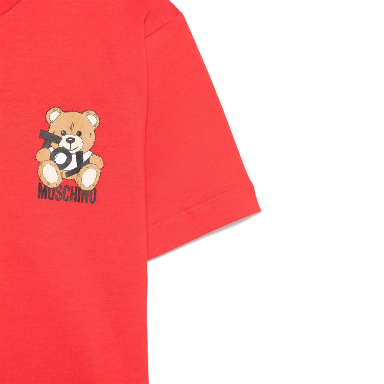 MOSCHINO T-shirt rossa con stampa bambini