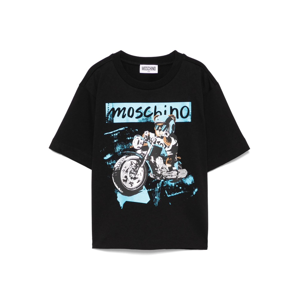 MOSCHINO T-shirt nera con...