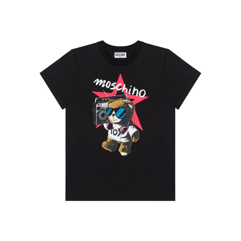 MOSCHINO T-shirt nera con...