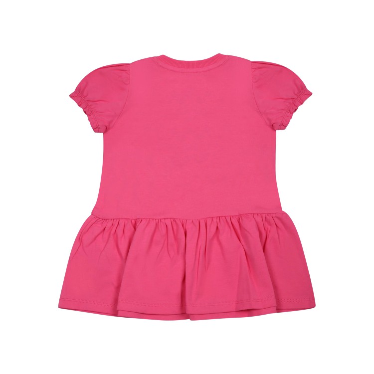 MOSCHINO Abito fucsia con stampa Teddy neonata