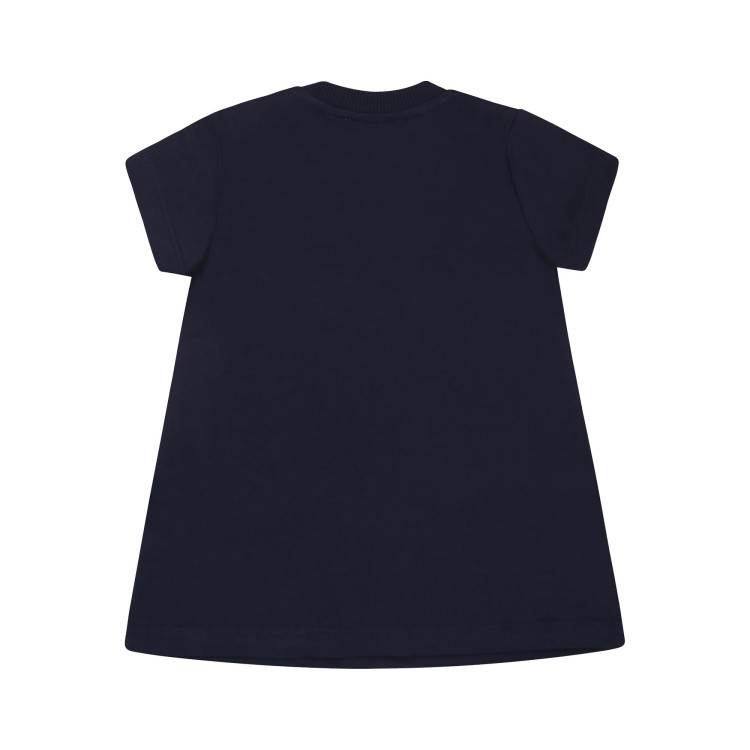 MOSCHINO Abito blu navy con stampa Teddy neonata