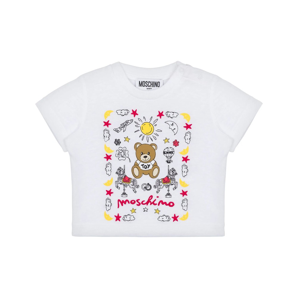 MOSCHINO T-shirt bianca con...