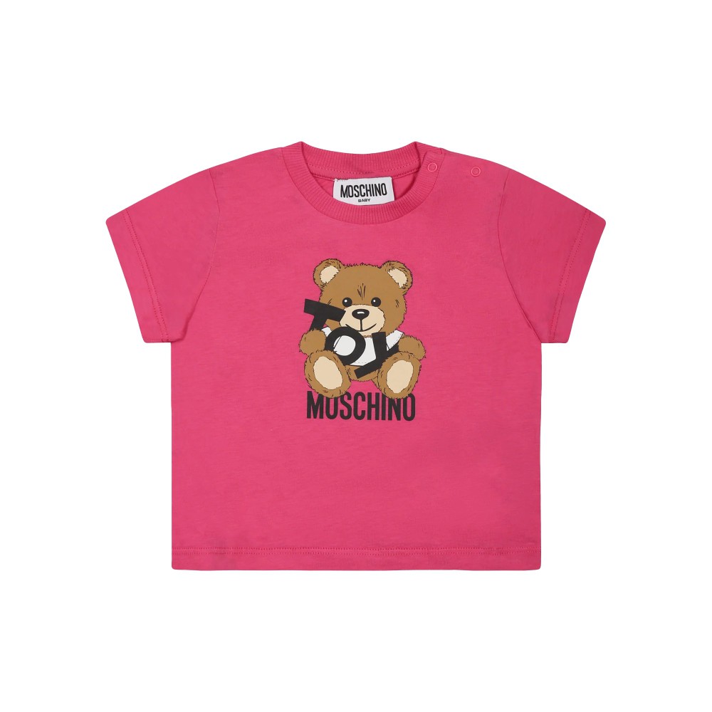 MOSCHINO T-shirt fucsia con...