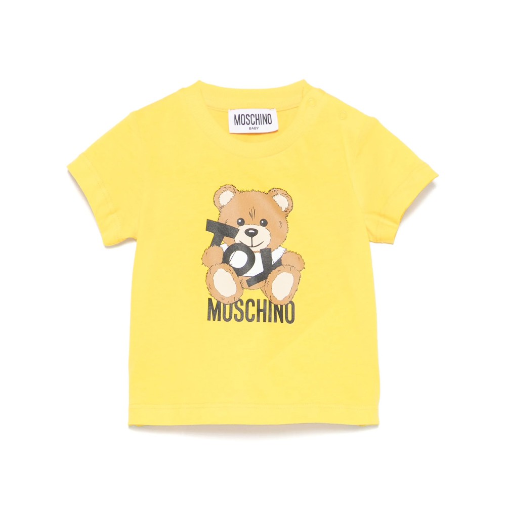 MOSCHINO T-shirt gialla con...