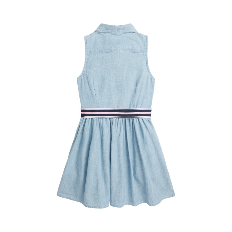 RALPH LAUREN Abito in denim con cintura bambina