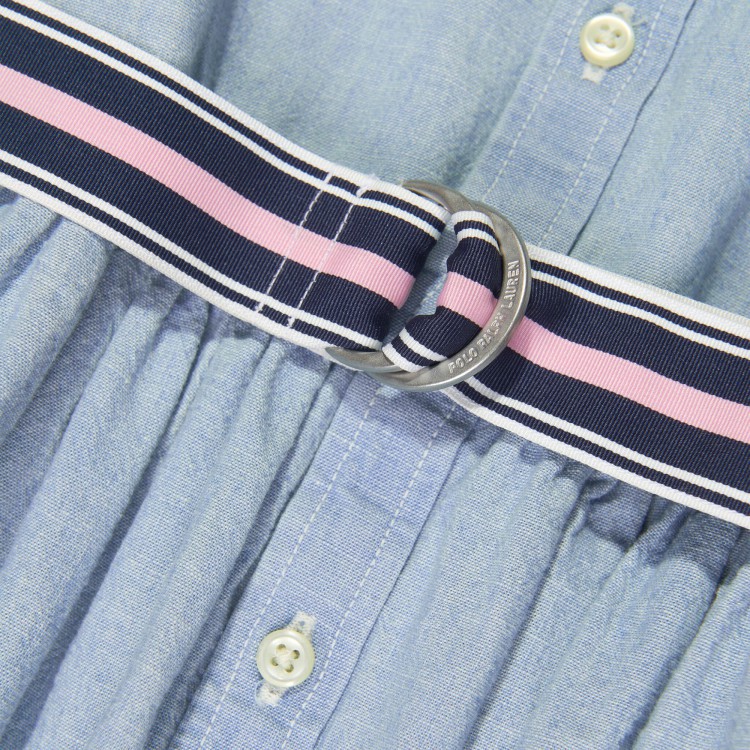 RALPH LAUREN Abito in denim con cintura bambina