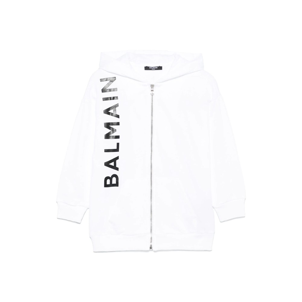 BALMAIN Felpa bianca...