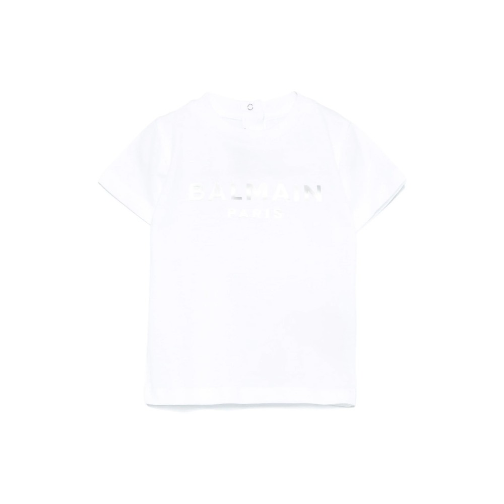 BALMAIN T-shirt bianca con...