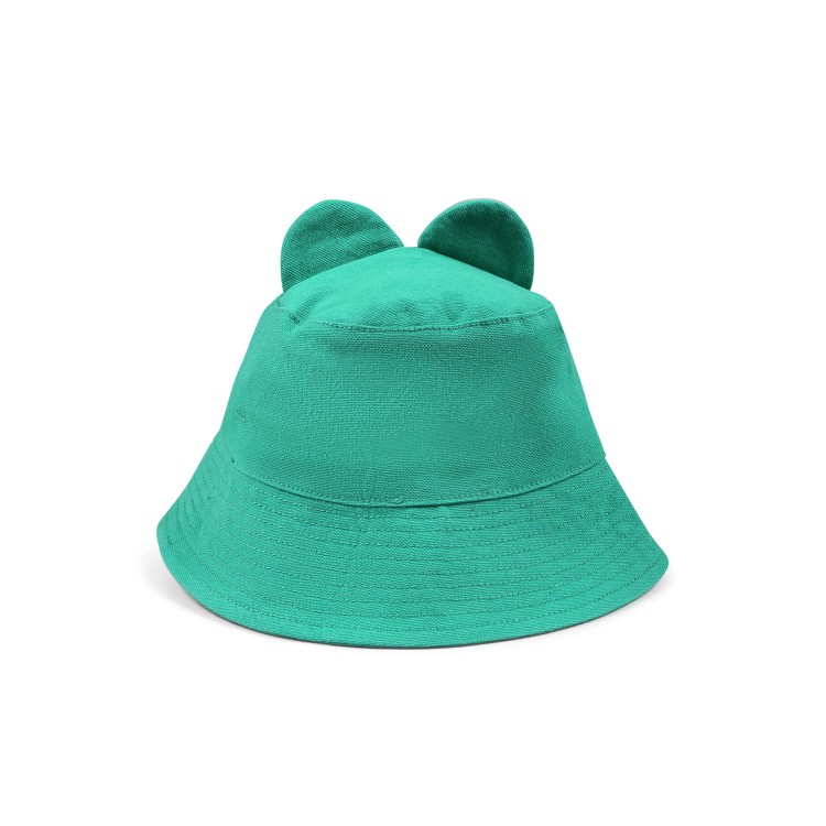 STELLA McCARTNEY Cappello verde bucket con applicazioni bambini