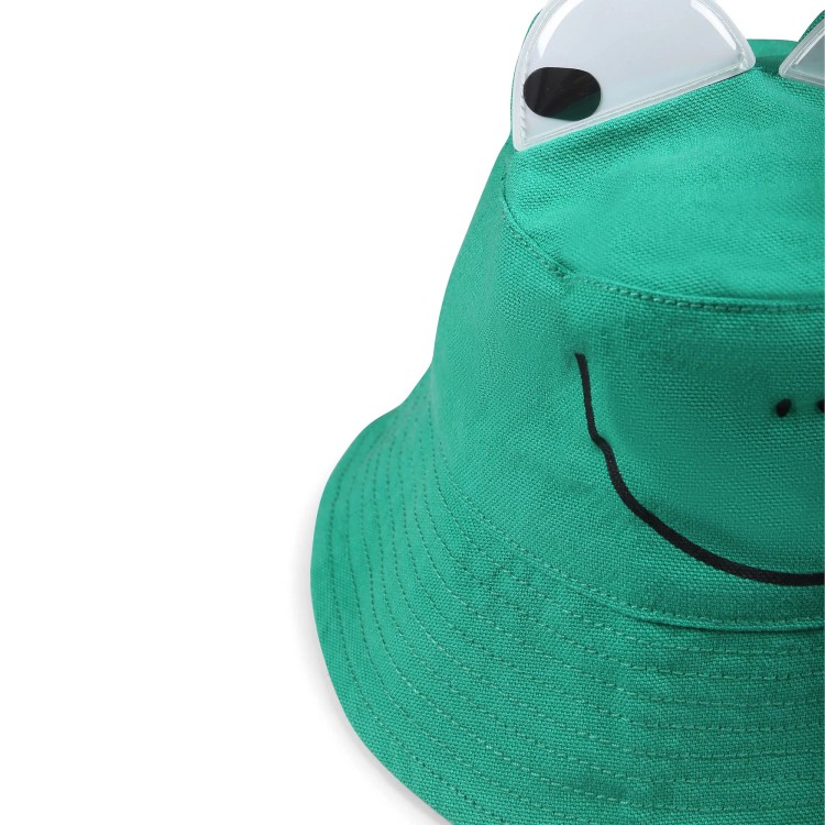 STELLA McCARTNEY Cappello verde bucket con applicazioni bambini