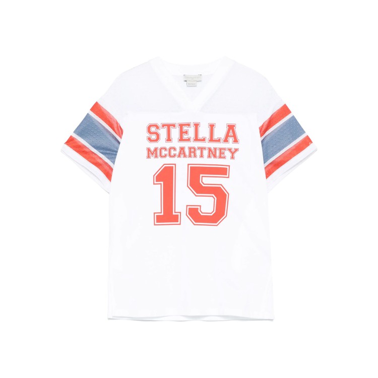 STELLA McCARTNEY Abito bianco modello t-shirt con stampa bambina