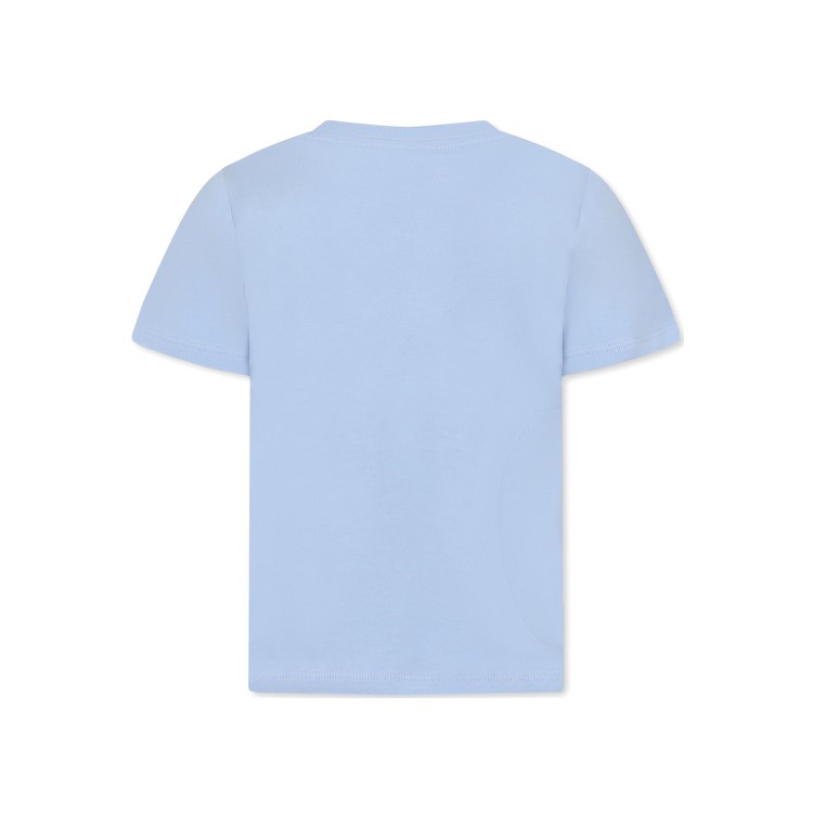 STELLA McCARTNEY T-shirt azzurra con stampa multicolore bambina
