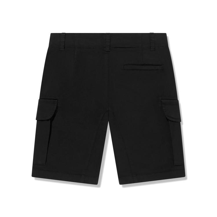 C.P. COMPANY Shorts cargo neri con applicazione Lens bambino