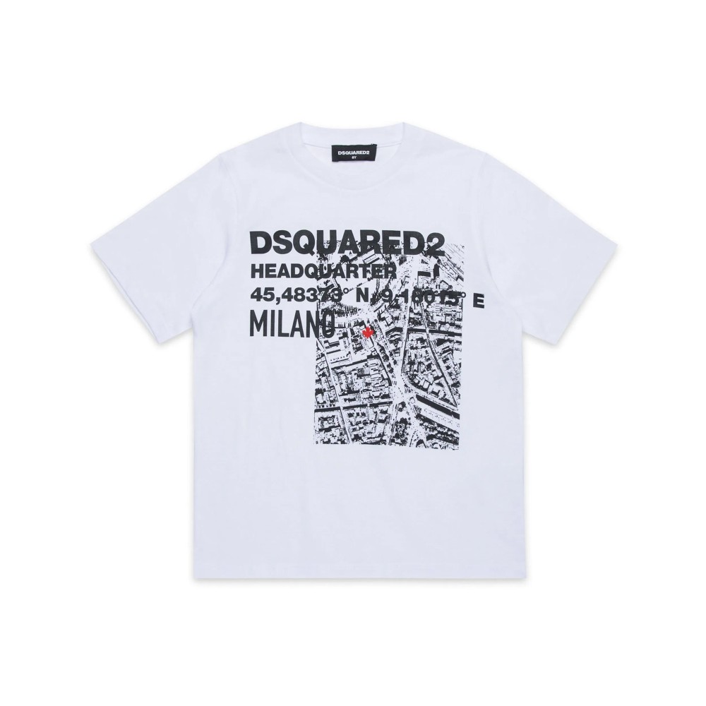 DSQUARED T-shirt bianca con...