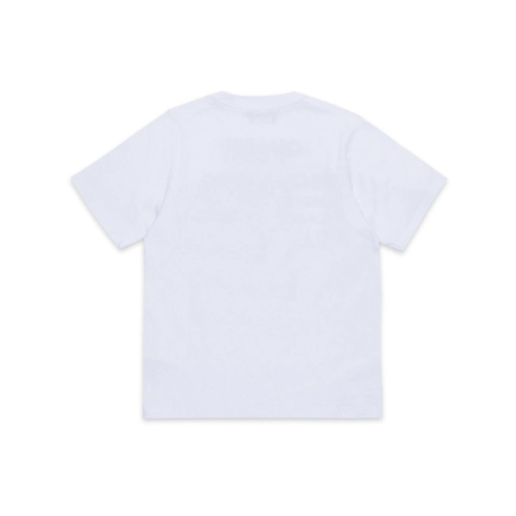 DSQUARED T-shirt bianca con stampa e logo bambini