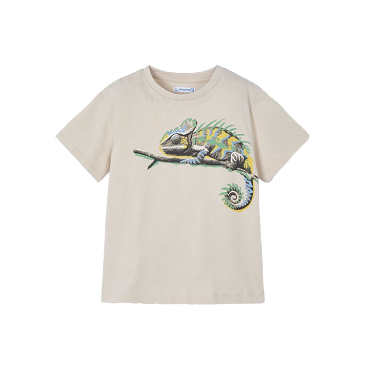 MAYORAL T-shirt beige camaleonte bambino