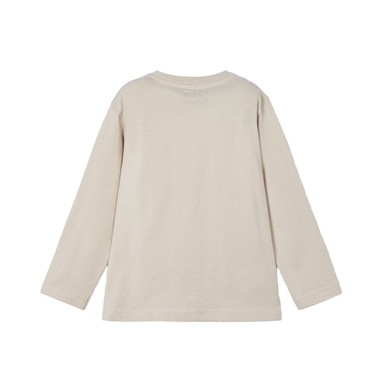 MAYORAL T-shirt beige a maniche lunghe stampata bambino