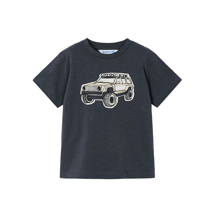 MAYORAL T-shirt antracite con stampa bambino