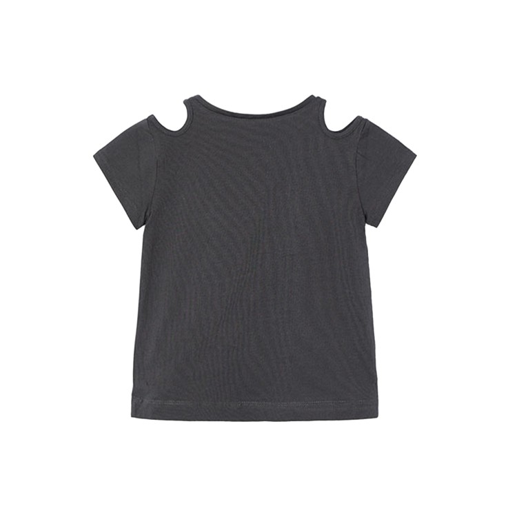 MAYORAL T-shirt antracite con spalle cut-out bambina