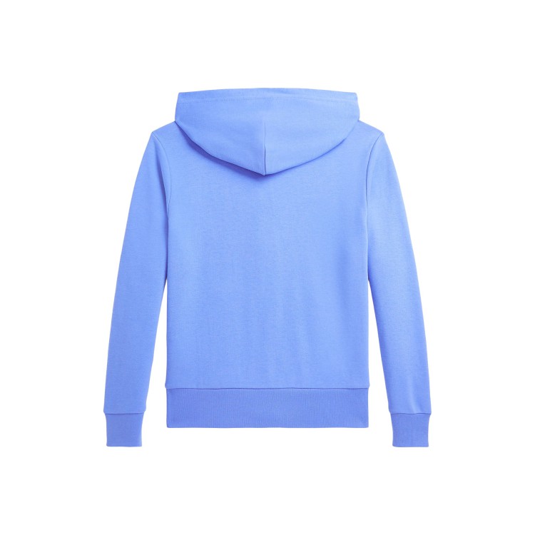 RALPH LAUREN Felpa azzurra full zip con cappuccio bambini