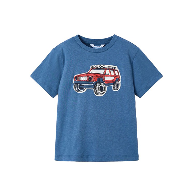 MAYORAL T-shirt azzurra con stampa bambino