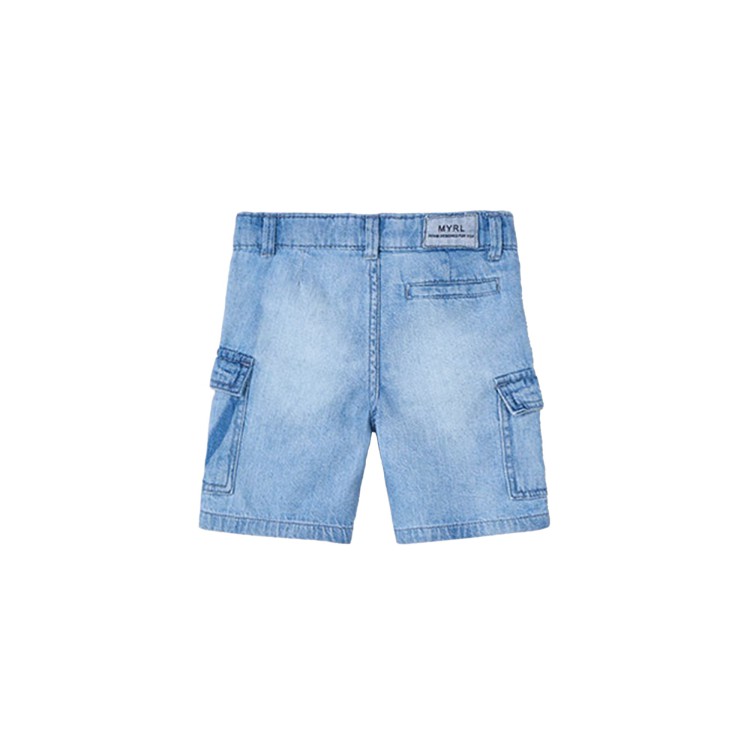 MAYORAL Bermuda cargo in jeans chiaro slavato bambino