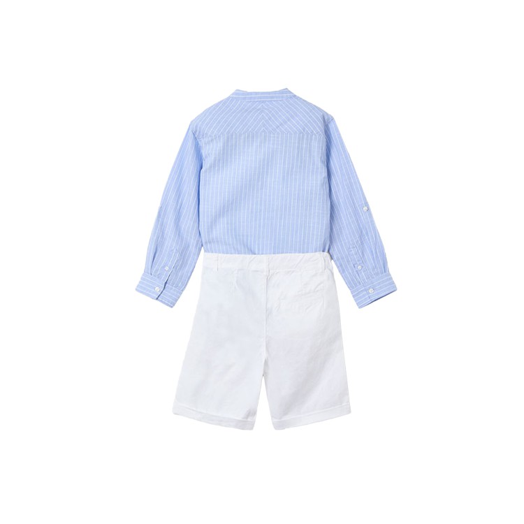 MAYORAL Completo celeste camicia e bermuda bambino