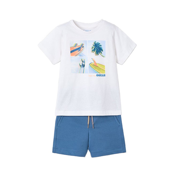 MAYORAL Completo Ocean t-shirt e shorts bambino