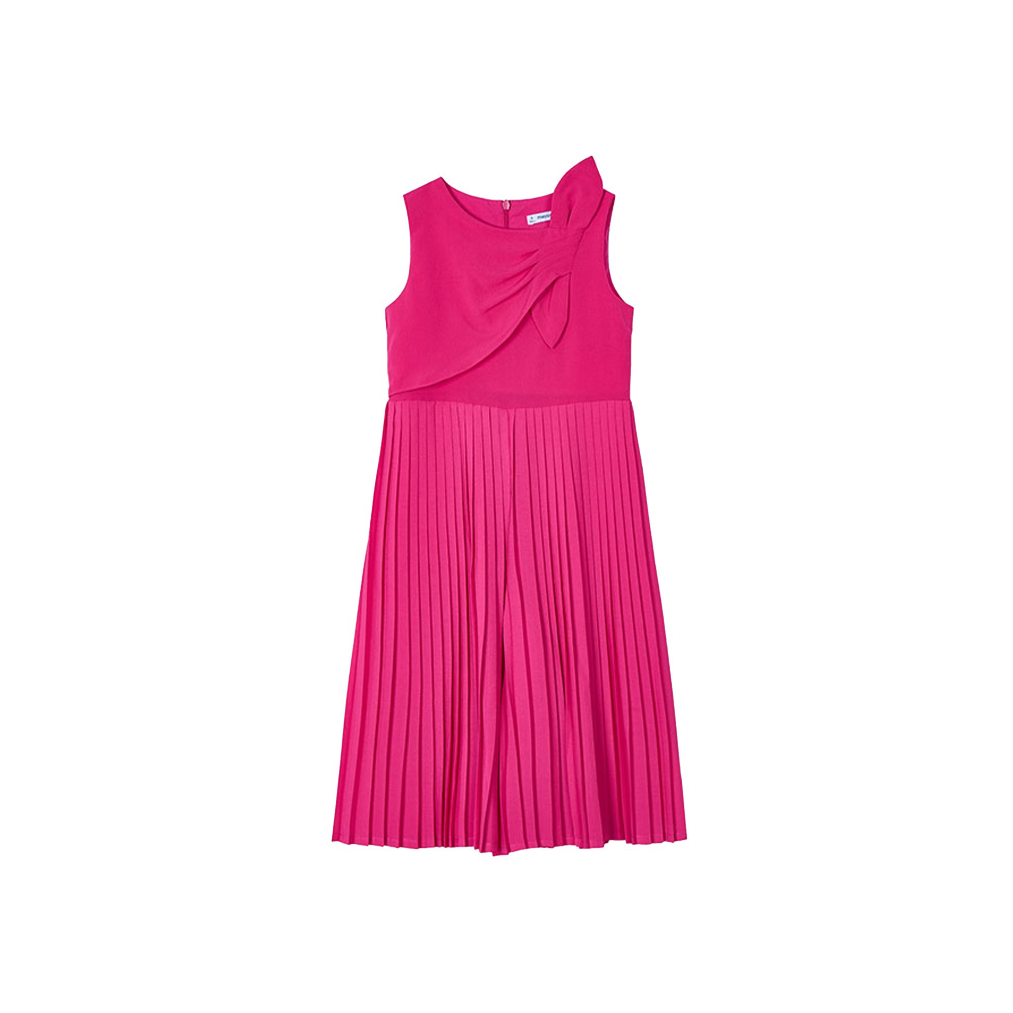 MAYORAL Tuta fucsia plissettata con fiocco bambina