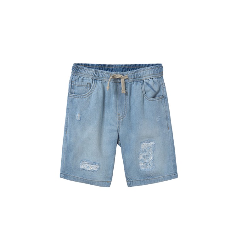 MAYORAL Bermuda denim chiaro elasticizzato bambino