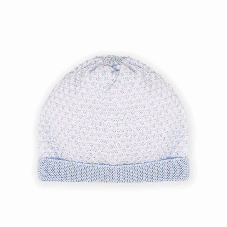 MARLU' Cappellino bianco e celeste neonato