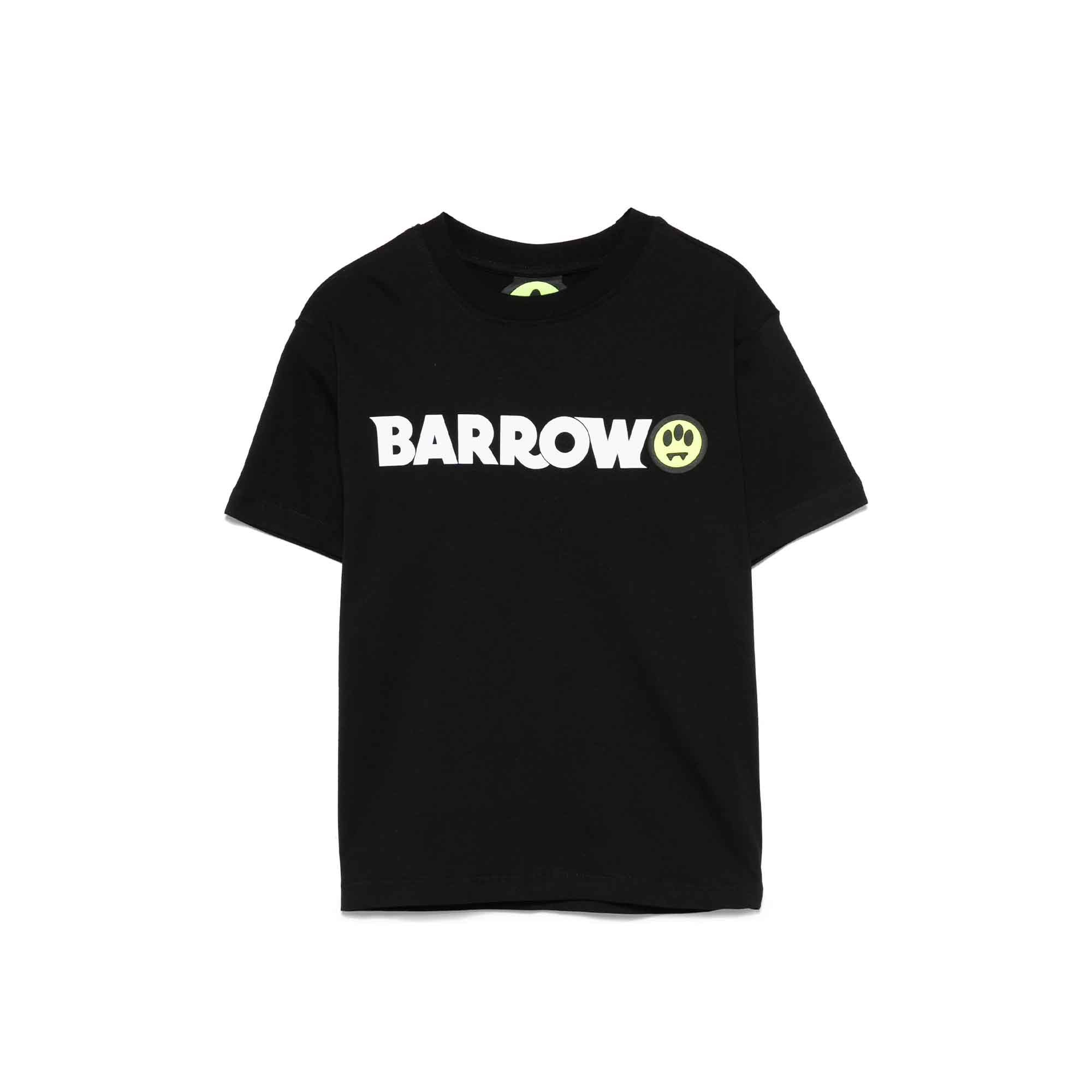BARROW T-shirt nera con logo bambini