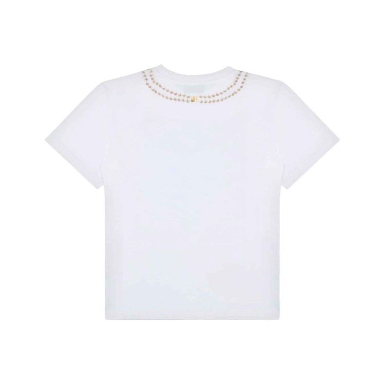 MOSCHINO T-shirt bianca con stampa grafica bambina