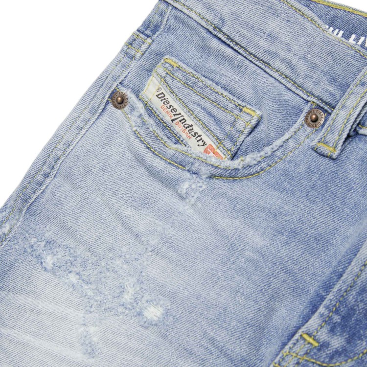 DIESEL Jeans dritti con dettagli strappati bambino