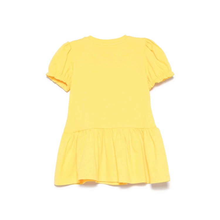 MOSCHINO Abito giallo con stampa Teddy neonata